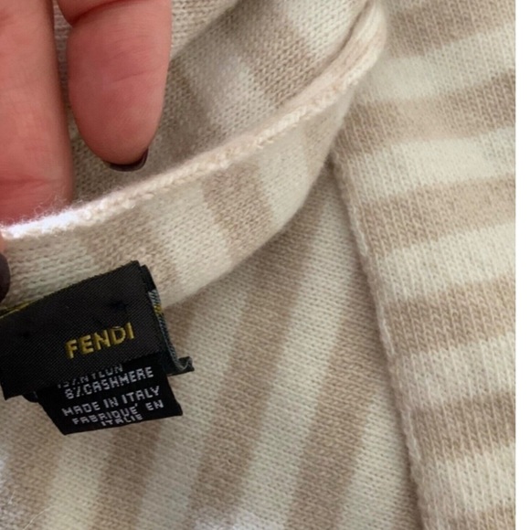 Fendi Baby Logo FF Cashmere blend Blanket - Picture 2 of 4